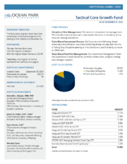 Ocean Park Tactical Core Growth Fund &#8211; Instl Class &#8211; Fact Sheet