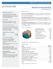 Ocean Park Tactical Core Income Fund &#8211; Class A &amp; C &#8211; Fact Sheet