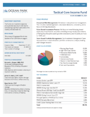 Ocean Park Tactical Core Income Fund &#8211; Instl Class &#8211; Fact Sheet