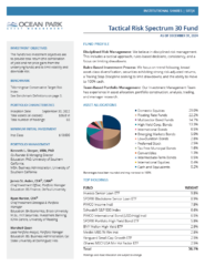 Ocean Park Tactical Risk Spectrum 30 Fund &#8211; Instl Class &#8211; Fact Sheet