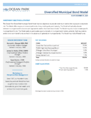Q1 2025 Diversified Municipal Bond Model Fact Sheet