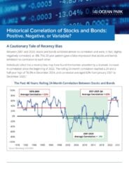 Historical Correlation of Stocks and Bonds: Positive, Negative, or Variable?