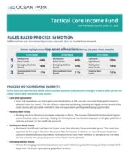 Rules-Based Process in Motion Snapshot: Tactical Core Income Fund Ending March 31, 2026